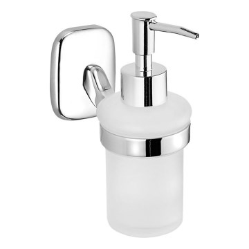 Aqualine - Distribuidor de sabão para parede RUMBA 160 mm leitoso copo/cromado brilhante