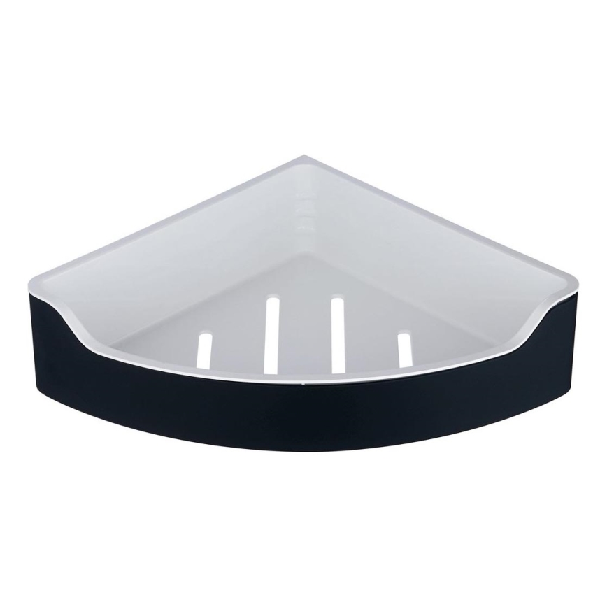 Aqualine - Prateleira de canto para chuveiro SAMBA 21,8x30 cm preto