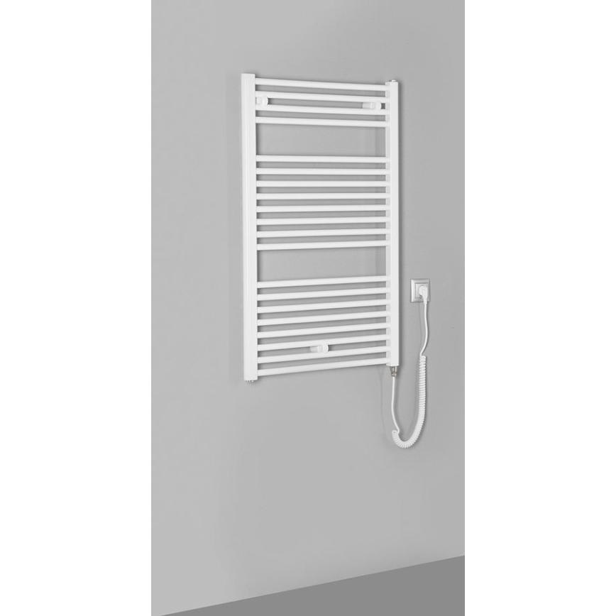 Aqualine - Radiador elétrico para casa de banho DIRECT-E 400W/230V 96 cm branco direito