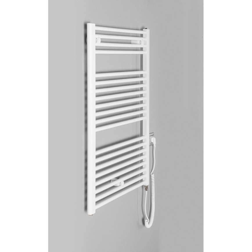 Aqualine - Radiador elétrico para casa de banho DIRECT-E 400W/230V 96 cm branco direito
