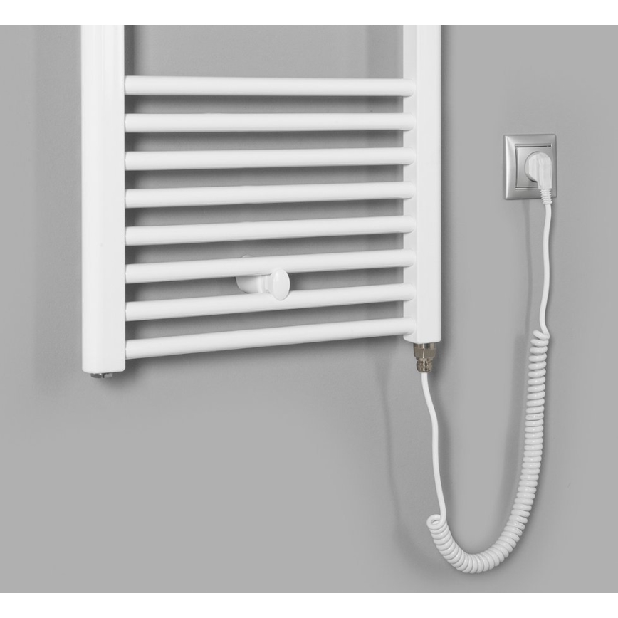 Aqualine - Radiador elétrico para casa de banho DIRECT-E 400W/230V 96 cm branco direito