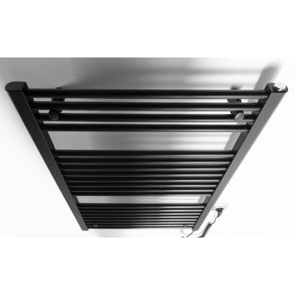 Aqualine - Radiador elétrico para casa de banho DIRECT-E 400W/230V 96 cm mate preto direito