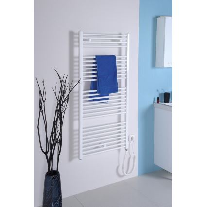 Aqualine - Radiador elétrico para casa de banho DIRECT-E 600W/230V 132 cm branco direito