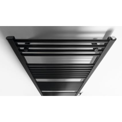 Aqualine - Radiador elétrico para casa de banho DIRECT-E 600W/230V 132 cm mate preto direito
