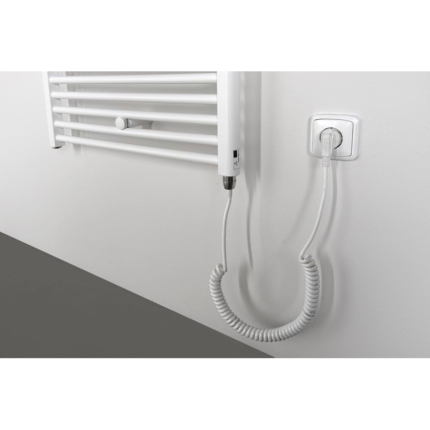 Aqualine - Radiador elétrico para casa de banho DIRECT-E 800W/230V 168 cm branco direito