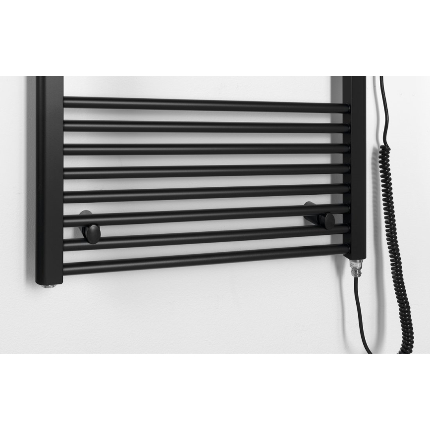 Aqualine - Radiador elétrico para casa de banho DIRECT-E 800W/230V 168 cm mate preto direito