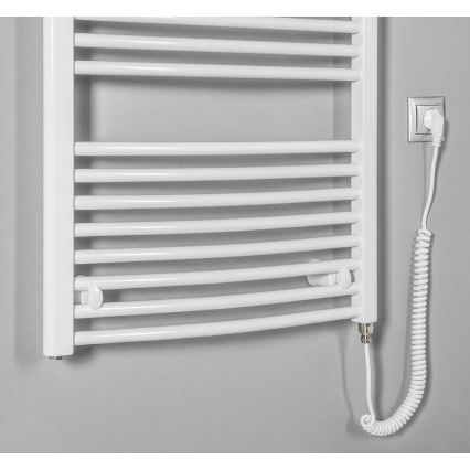 Aqualine - Radiador elétrico para casa de banho ORBIT-E 600W/230V 132 cm branco redondo