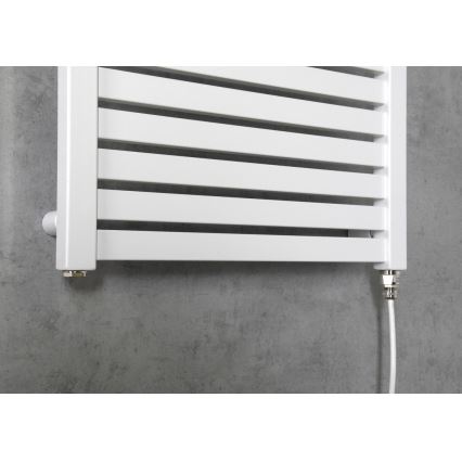Aqualine - Radiador elétrico para casa de banho TONDI-E 300W/230V 97 cm branco direito