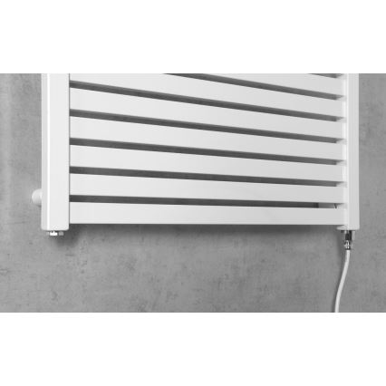 Aqualine - Radiador elétrico para casa de banho TONDI-E 400W/230V 97 cm branco direito