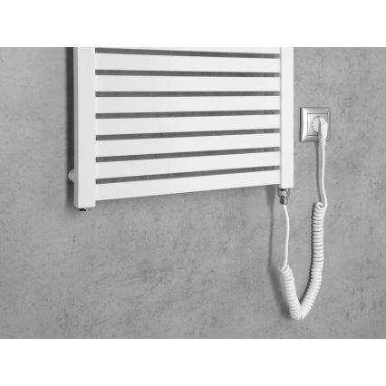 Aqualine - Radiador elétrico para casa de banho TONDI-E 500W/230V 133 cm branco direito