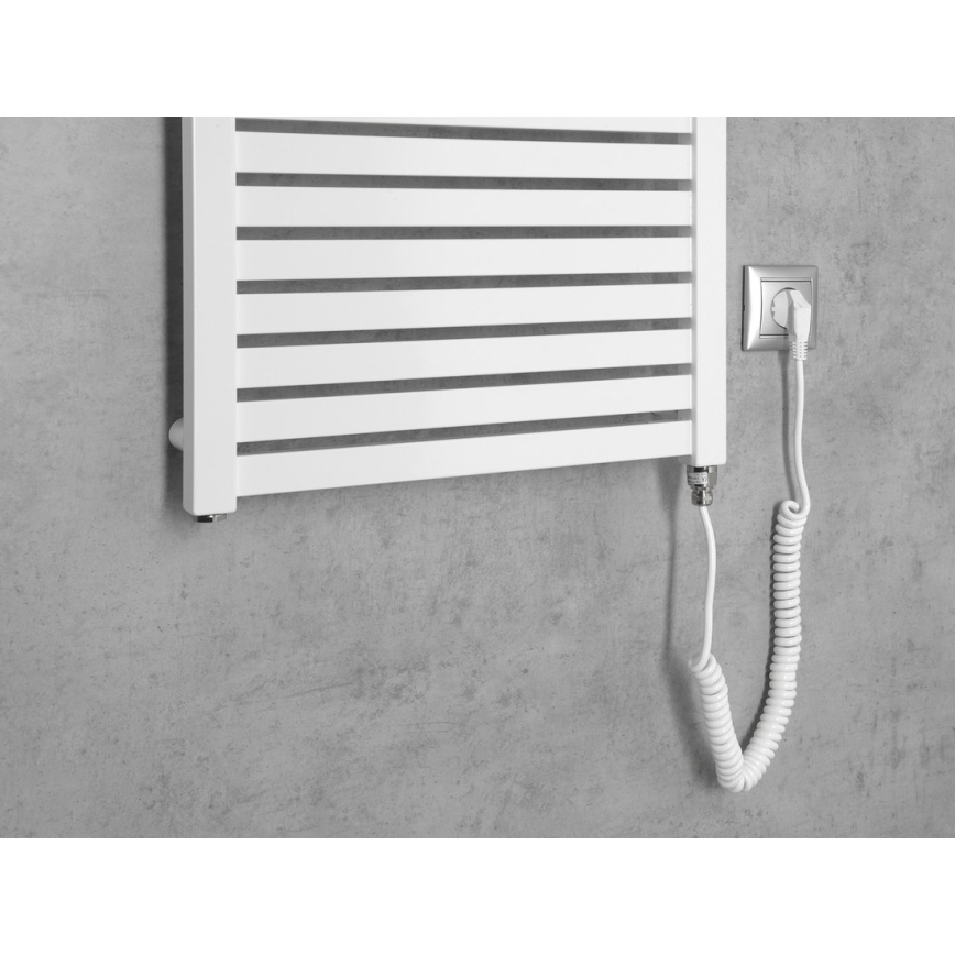 Aqualine - Radiador elétrico para casa de banho TONDI-E 500W/230V 133 cm branco direito