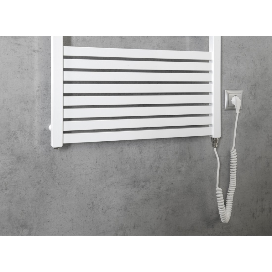 Aqualine - Radiador elétrico para casa de banho TONDI-E 800W/230V 169 cm branco direito
