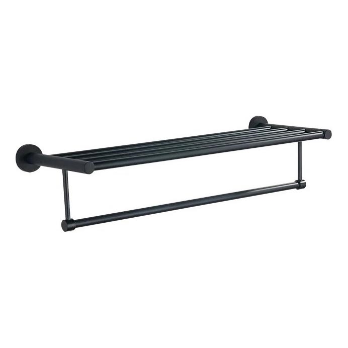 Aqualine - Suporte de parede para toalha SAMBA 21x62,5 cm preto