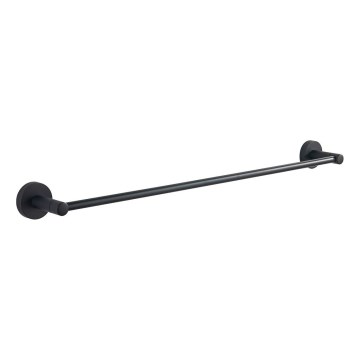 Aqualine - Suporte de parede para toalha SAMBA 7,3x64,5 cm preto