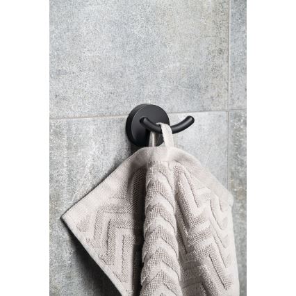 Aqualine - Suporte de parede para toalha SAMBA preto