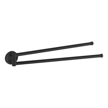 Aqualine - Suporte de parede para toalhas rotativo SAMBA 47 cm preto