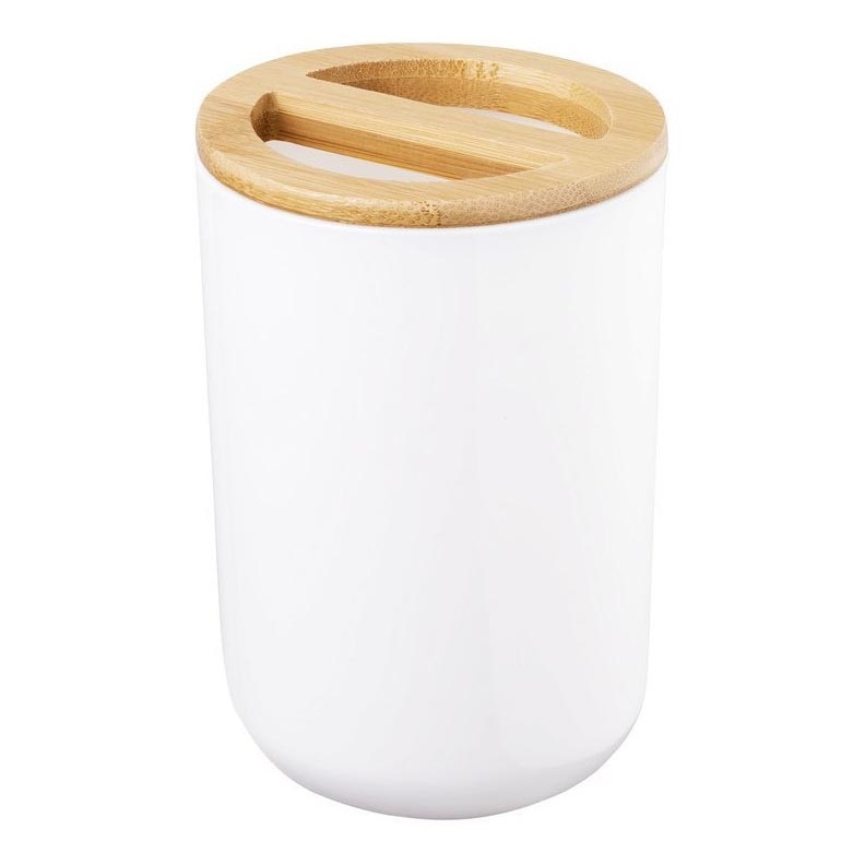 Aqualine - Suporte para escova de dentes SNOW branco/bambu