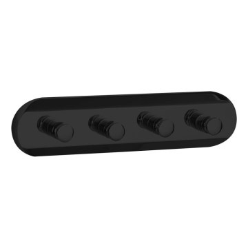 Aqualine - Toalheiro de parede SAMBA 21 cm preto