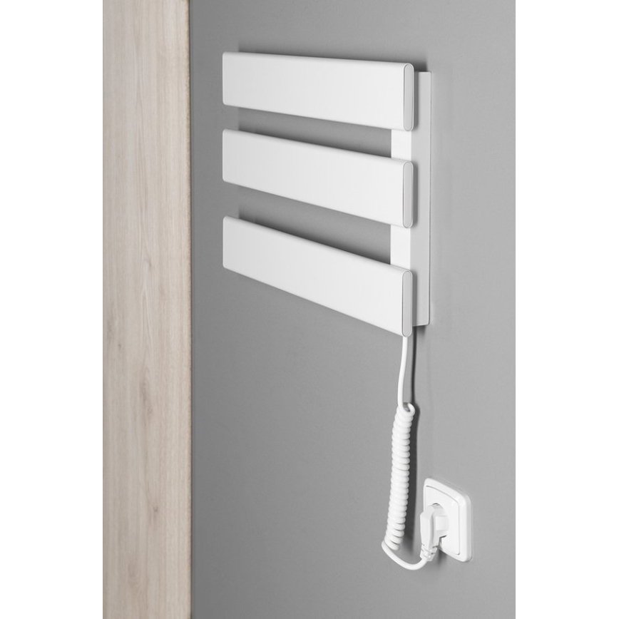 Aqualine - Toalheiro elétrico ELVIS 50W/230V 34,2 cm branco direita