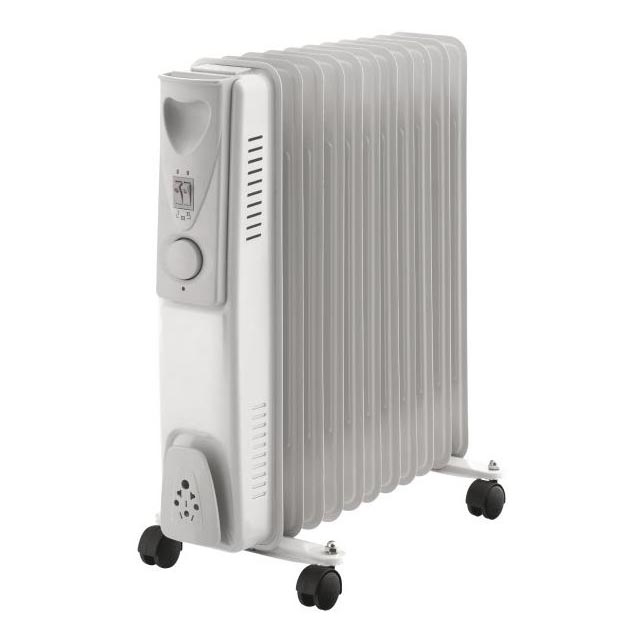Aquecedor a óleo com 11 costelas 1000/1500/2500W/230V branco