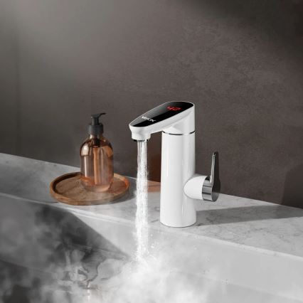 Aquecedor de água instantâneo com display LED 3000W/230V IPX4 branco