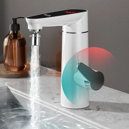 Aquecedor de água instantâneo com display LED 3000W/230V IPX4 branco