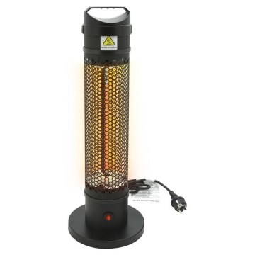 Aquecedor de chão por infravermelhos 1000W/230V IP44 preto