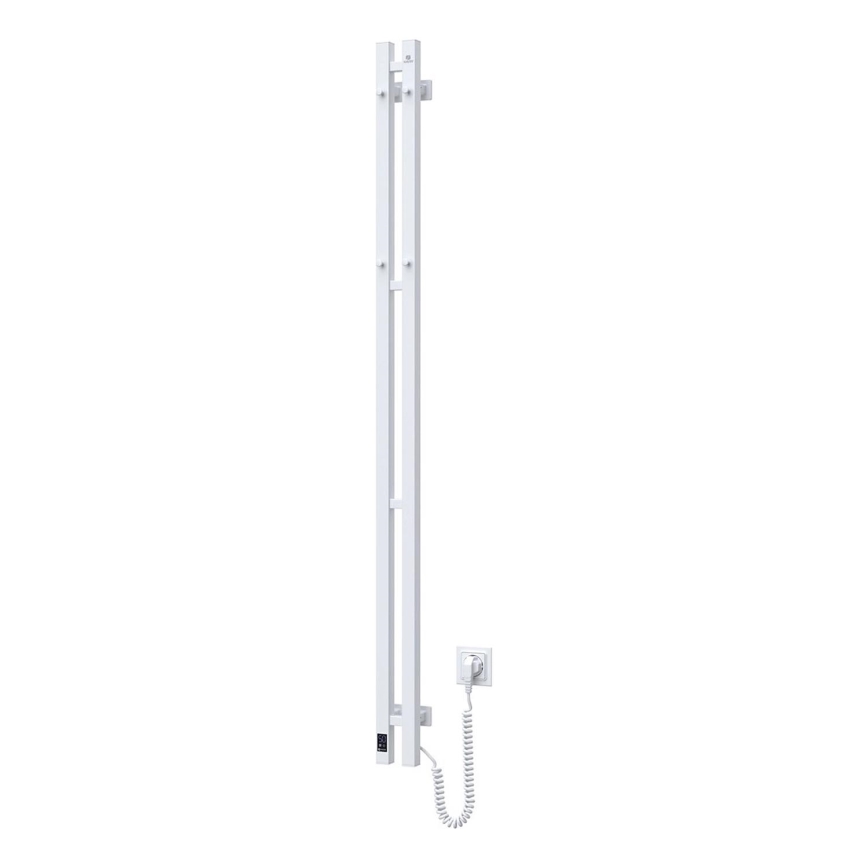 Aquecedor elétrico para toalhas com termostato SILOUETTE 200 W/230 V, 150,6 cm, IP44, branco, montagem à direita
