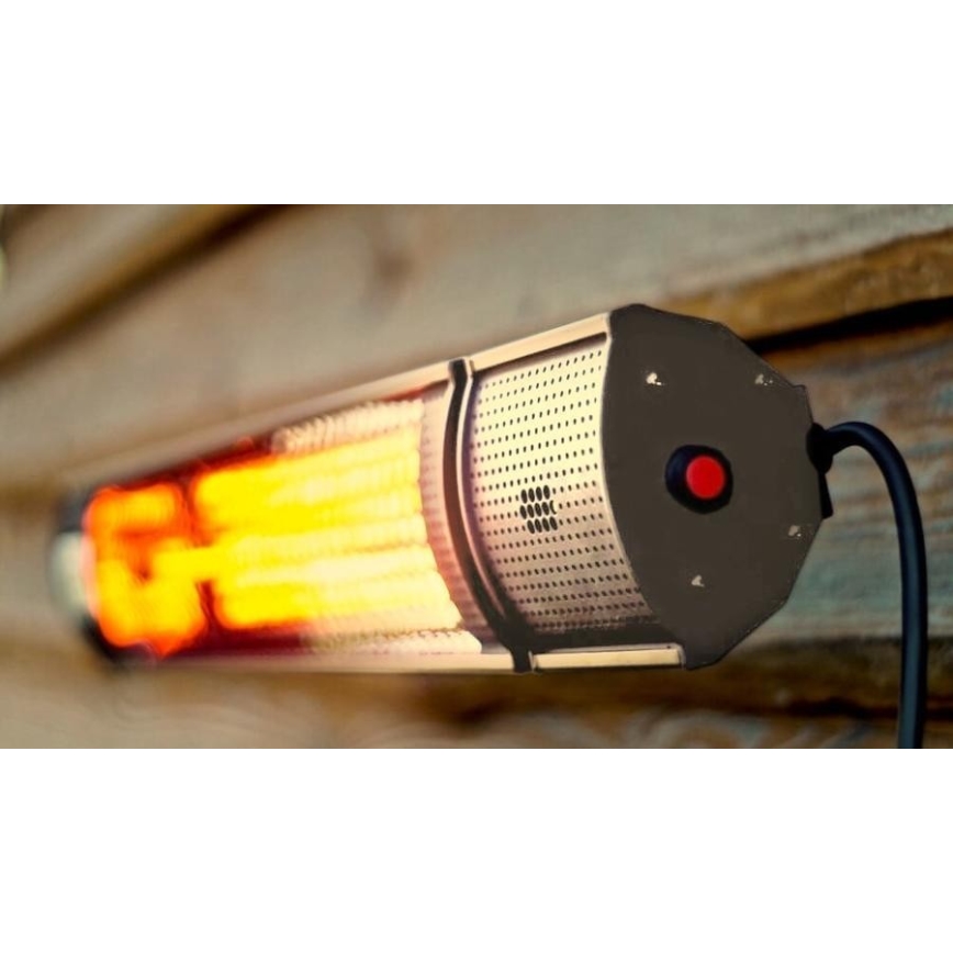 Aquecedor por infravermelhos 1000/2000W/230V IP55 + controlo remoto