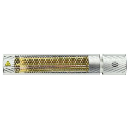 Aquecedor por infravermelhos 1000/2000W/230V IP55 + controlo remoto