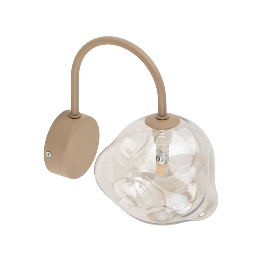 Arandela LAVA 1xG9/8W/230V bege/fumê bege