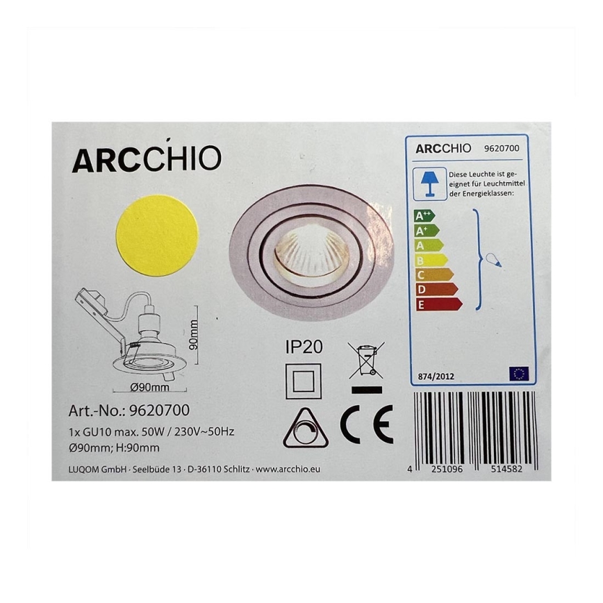 Arcchio - Iluminação embutida SOPHIA 1xGU10/50W/230V