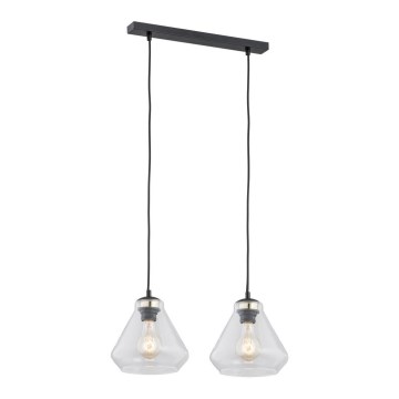 Argon 0854 - Candelabro suspenso DECORATO 2xE27/15W/230V preto