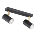 Argon 0891 - Foco LAGOS 2xGU10/5W/230V preto/latão