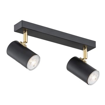 Argon 0891 - Foco LAGOS 2xGU10/5W/230V preto/latão