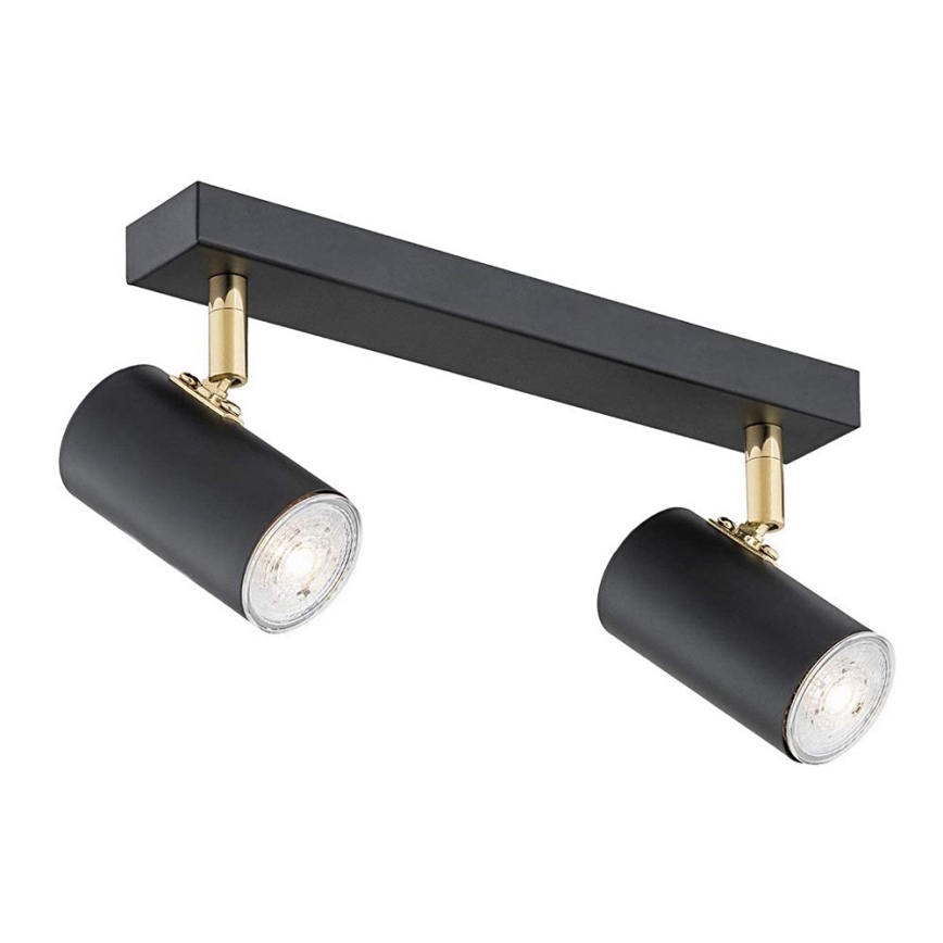 Argon 0891 - Foco LAGOS 2xGU10/5W/230V preto/latão
