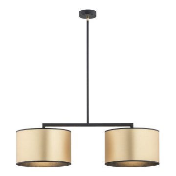Argon 0898 - Candelabro suspenso KARIN 2xE27/15W/230V latão/preto