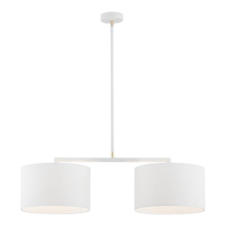 Argon 0900 - Candelabro suspenso KARIN 2xE27/15W/230V branco