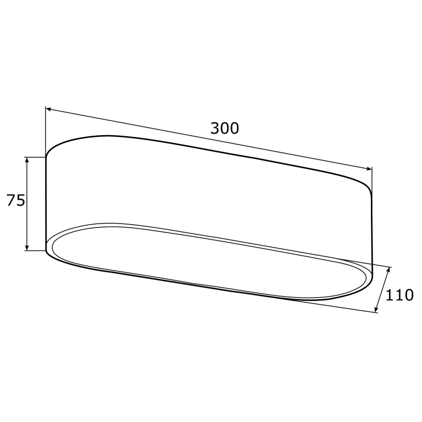 Argon 0903 - Iluminação de teto TONI 2xE27/15W/230V preto