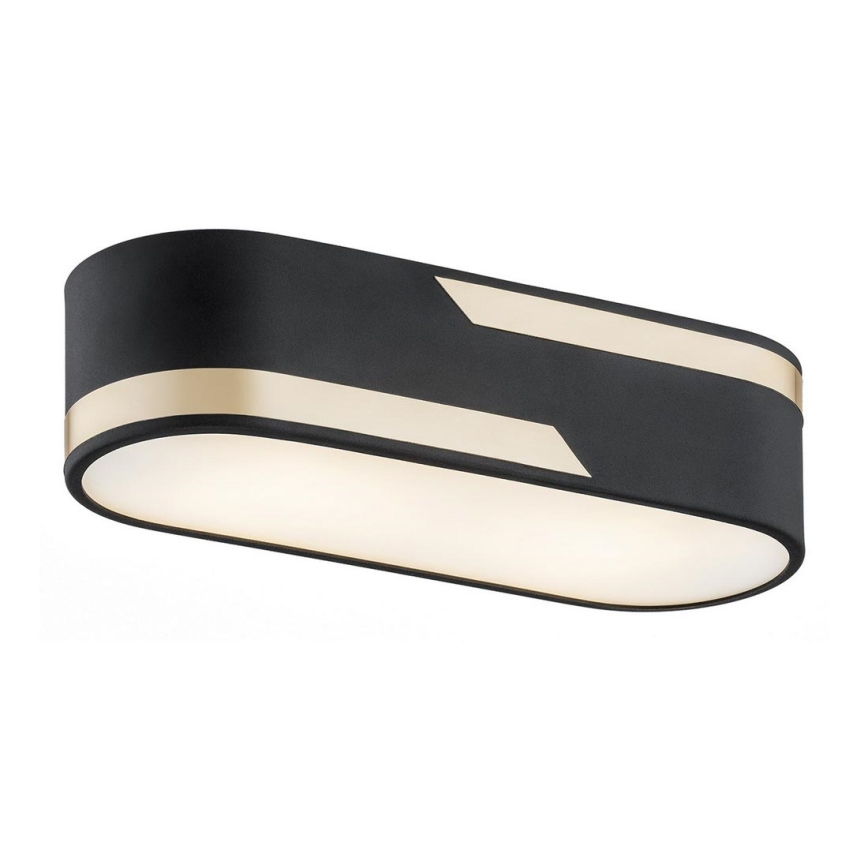 Argon 0904 - Iluminação de teto TONI 2xE27/15W/230V preto/dourada
