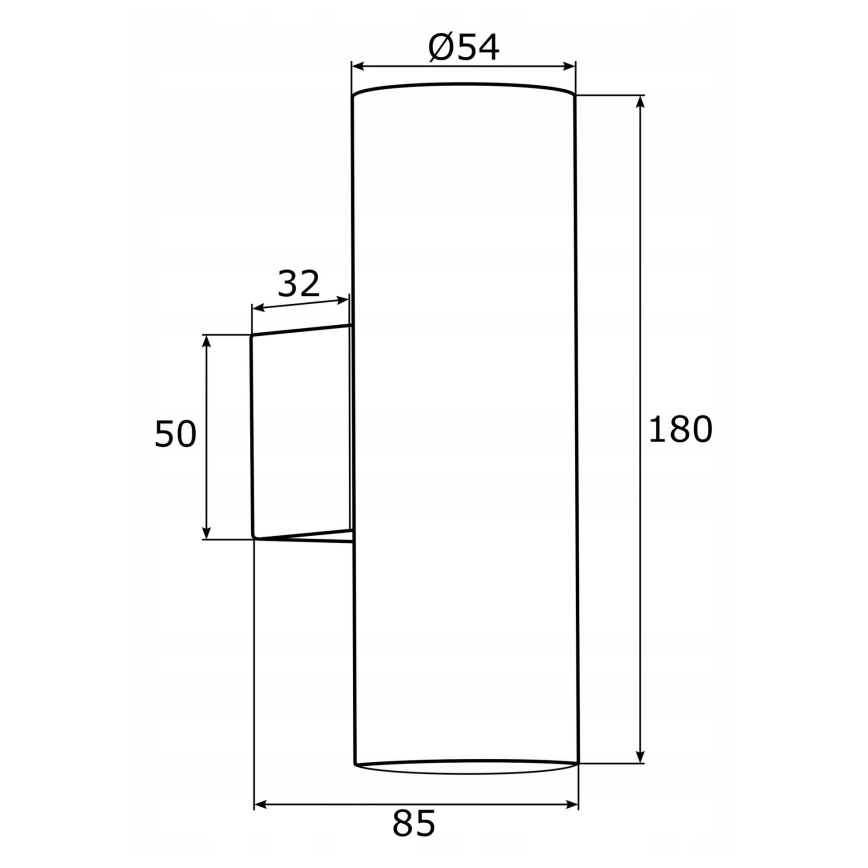 Argon 0910 - Iluminação de parede MITOS 2xGU10/5W/230V branca