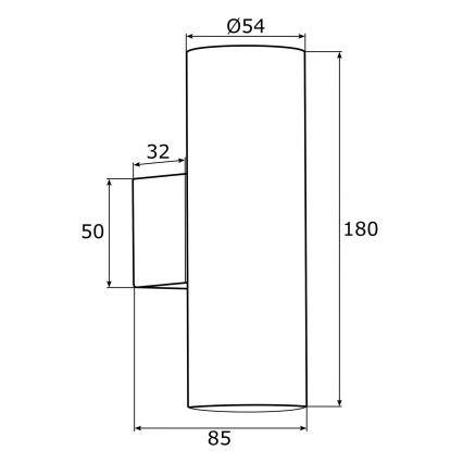 Argon 0912 - Iluminação de parede MITOS 2xGU10/5W/230V cromado brilhante