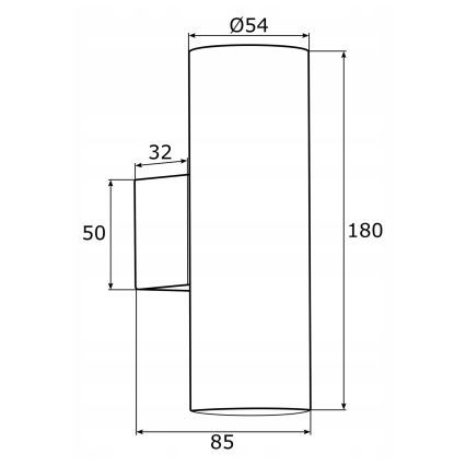 Argon 0913 - Iluminação de parede MITOS 2xGU10/5W/230V latão