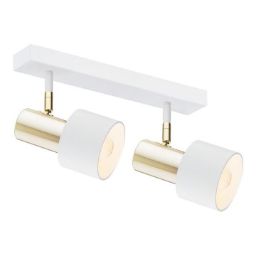 Argon 0927 - Foco DORIA 2xE27/15W/230V branco/latão