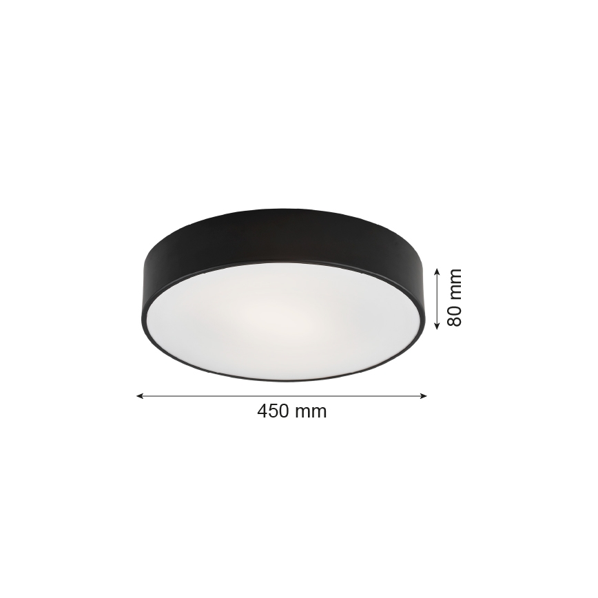 Argon 1186 - Iluminação de teto DARLING 3xE27/15W/230V d. 45 cm preto