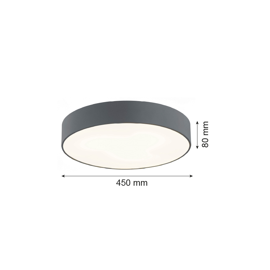 Argon 1187 - Iluminação de teto DARLING 3xE27/15W/230V d. 45 cm cinzento