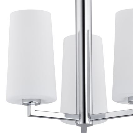 Argon 1224 - Candelabro suspenso CAMELOT 3xE27/15W/230V cromado brilhante