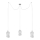 Argon 1357 - Candelabro num fio LED GARDA 3xLED/5W/230V