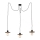 Argon 1377 - Candeeiro suspenso CORSO 3xE27/15W/230V aranha preto