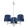Argon 1381 - Candelabro suspenso BOLZANO 3xE27/15W/230V cromado azul/brilhante